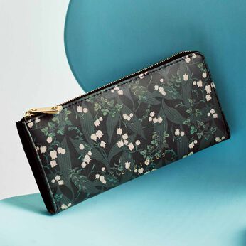 L'AMIPLUS | Ｌ＋じゃばらでガバッとすずらん柄Ｌ字長財布