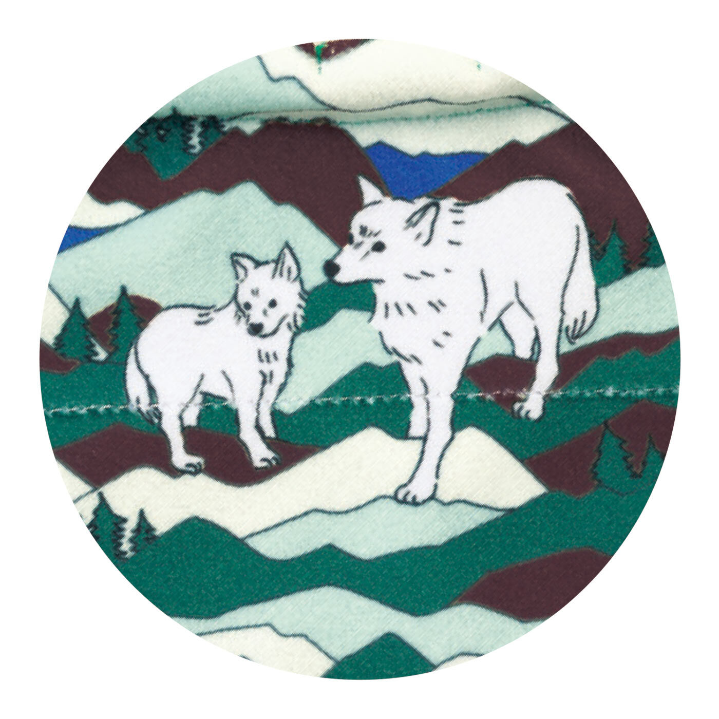 L'AMIPLUS|旭山動物園・ボルネオの森応援商品　ラミプリュス　特殊繊維で結ばずピタッ　持ち手が付いてるひっつクロスの会|シンリンオオカミ×森林