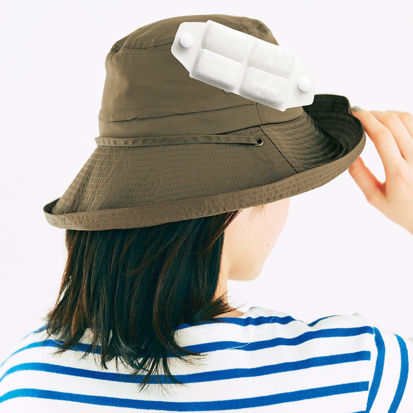 L'AMIPLUS|ラミプリュス　帽子に取り付けてひんやり　暑い日も快適COOLOOPパッド|撥水＆UVハット（326892、379127）に取り付けて使用する専用の商品です。