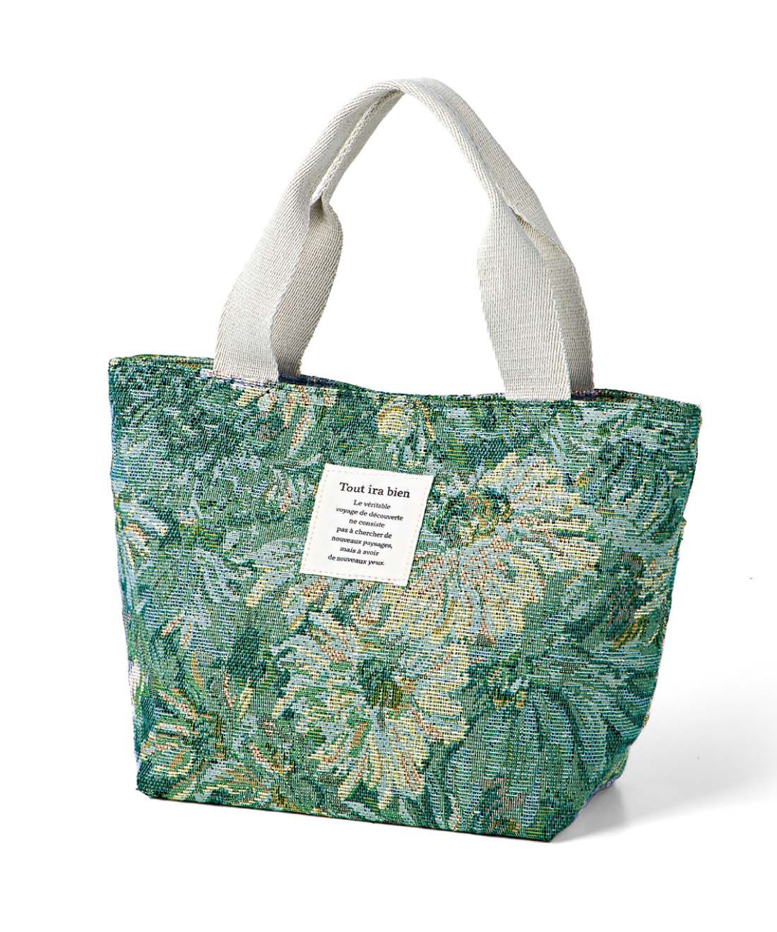 L'AMIPLUS|ラミプリュス 持つだけで華やか 花束みたいなゴブラン風 ミニトートの会