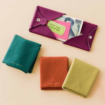 L'AMIPLUS | Ｌ＋超コンパクト撥水本革の折り紙財布
