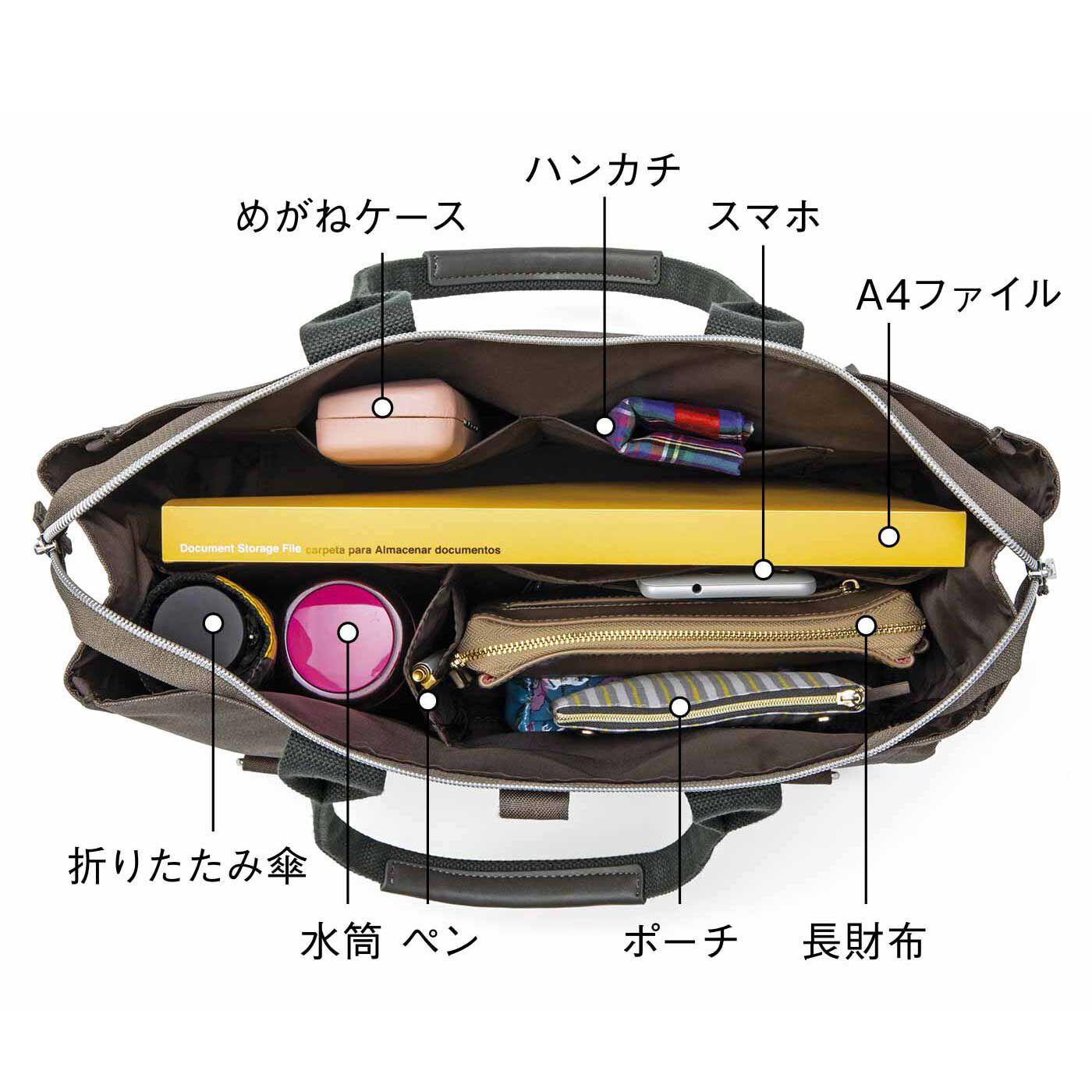 L'AMIPLUS［ラミプリュス］|ラミプリュス　荷物を仕切ってすっきり収納　Ｔトート〈撥水（はっすい）/リュック〉の会