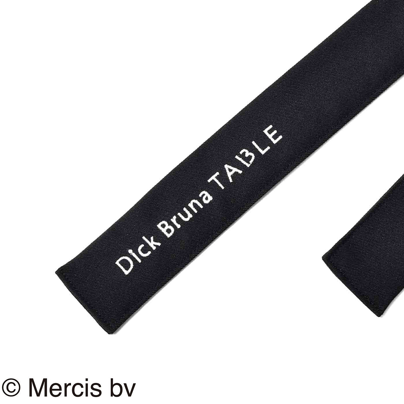 ディック・ブルーナ テーブル|Dick Bruna TABLE  ソムリエエプロン〈ブラック〉|腰ひもの先に、Dick Bruna TABLEの刺しゅう入り
