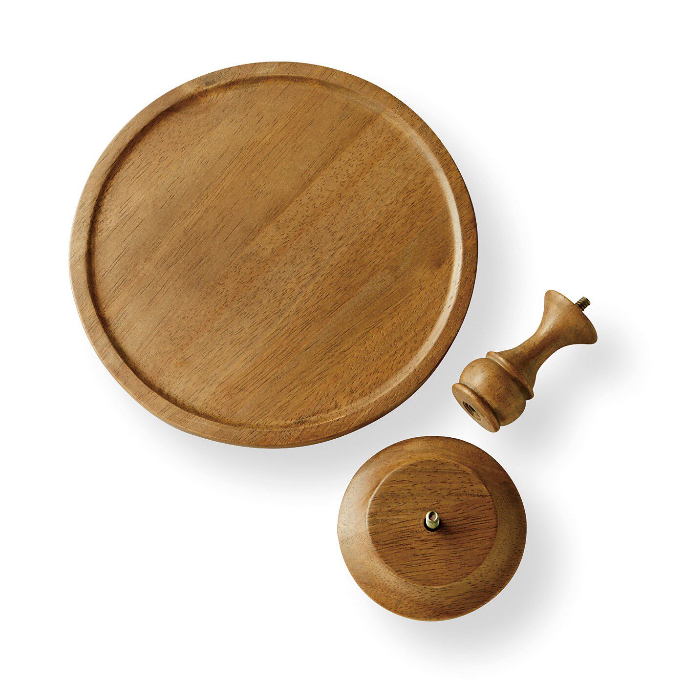 USEDo|アンティークな佇（たたず）まい　木製脚付き皿〈ユーズドセピアブラウン〉の会|組み立て式。