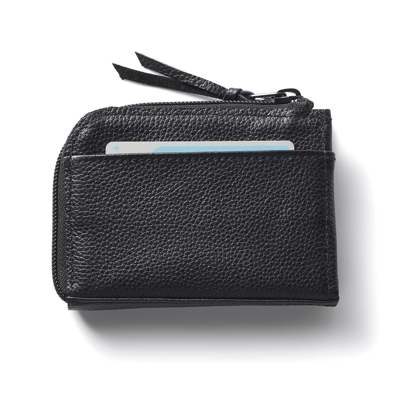 USEDo|ちょうどいい大きさが手になじむ　本革ミニマム財布〈ノーブルブラック〉|よく使うカードを入れると便利な背面ポケット付き。