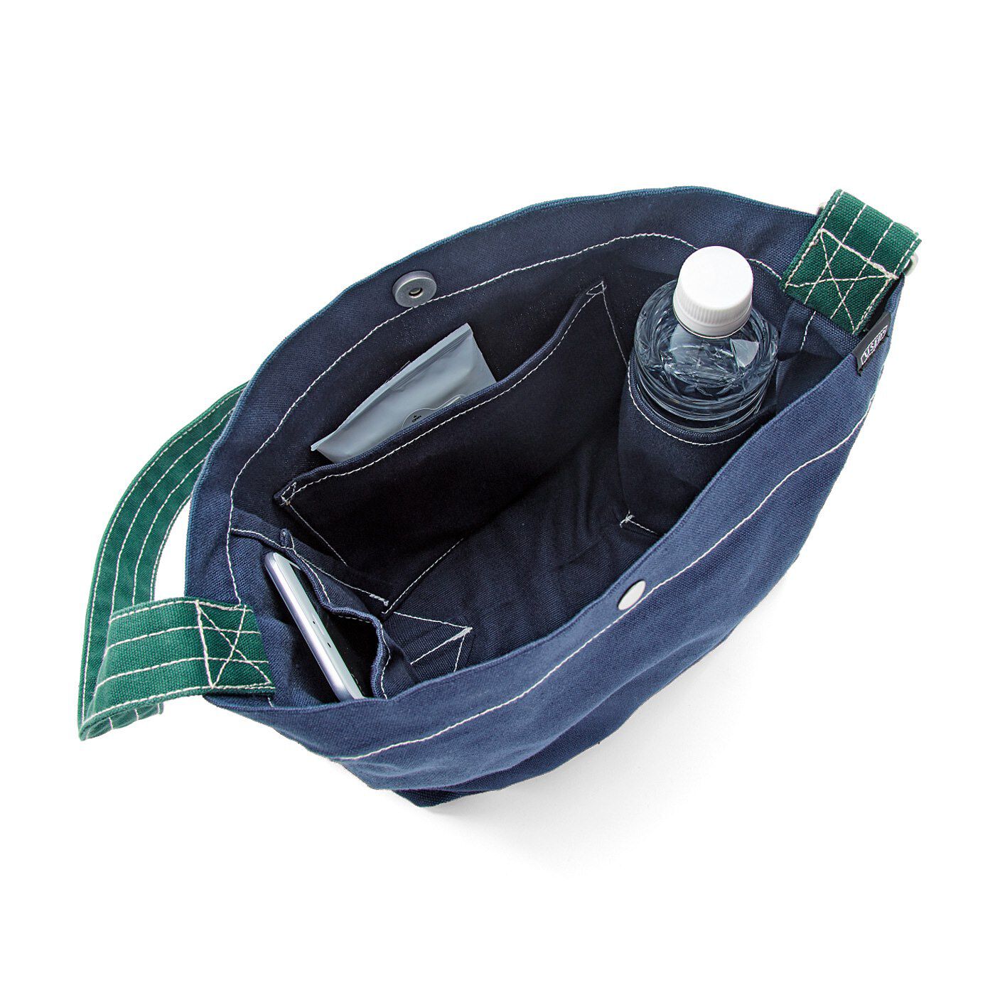 USEDo|使うほどになじむ　ツートーン帆布ミニショルダーバッグの会|3つの便利な内ポケット付き。