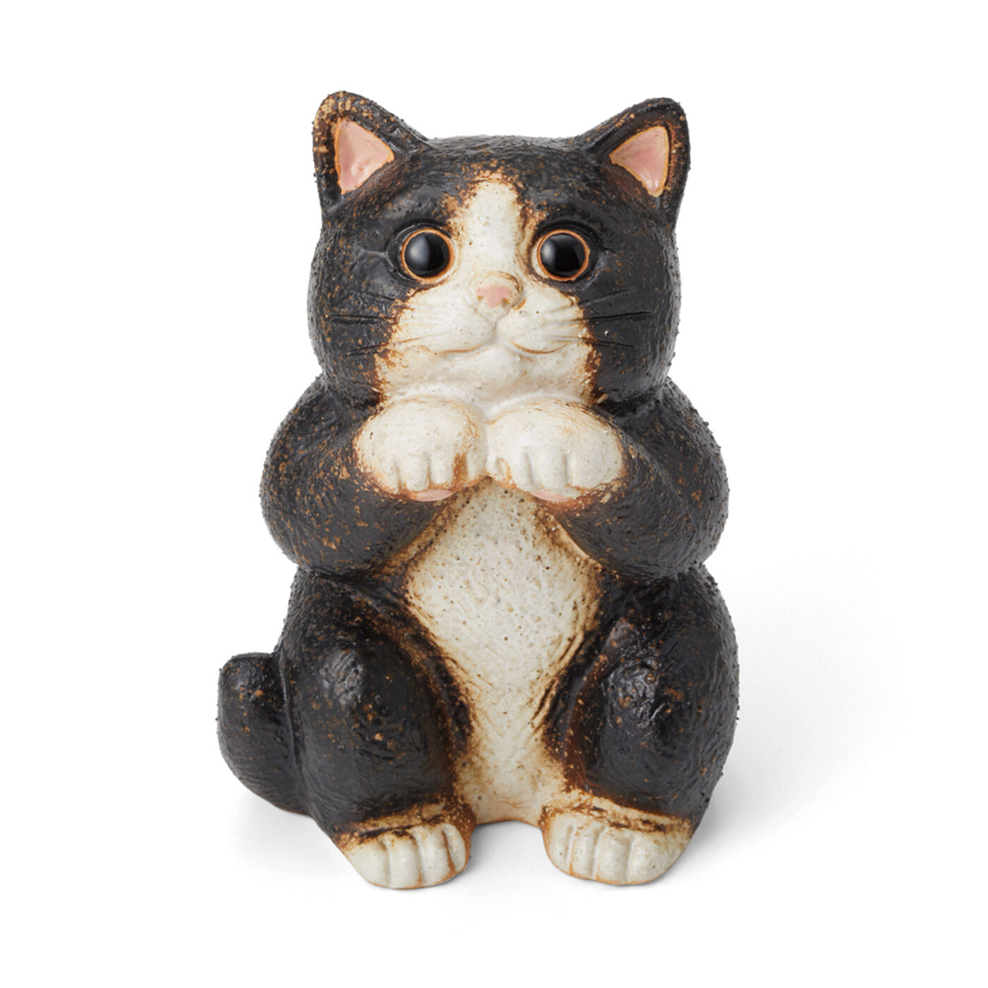 USEDo×猫部 しあわせを呼ぶ縁起もの 愛らしい表情の信楽焼まねき猫 