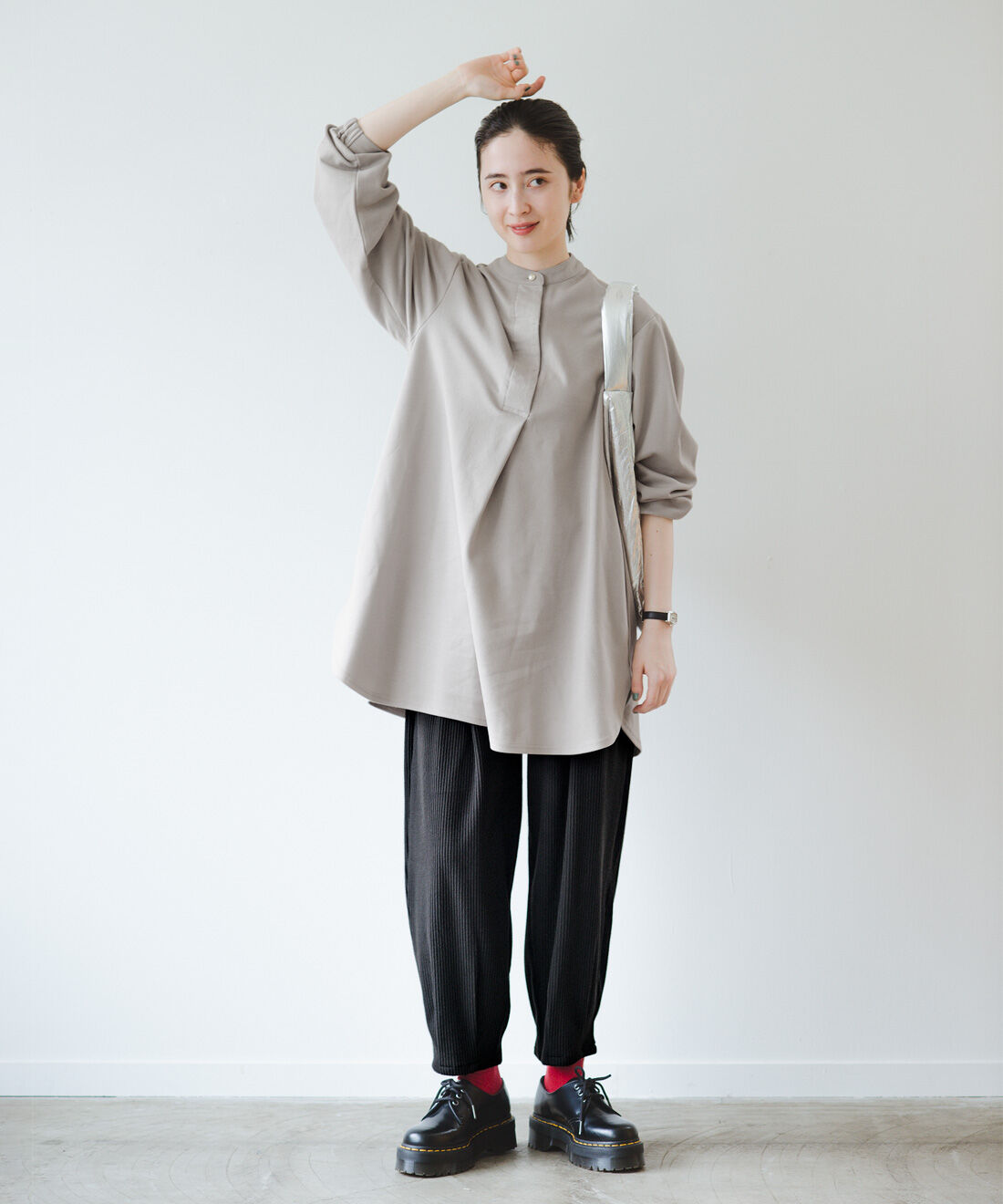 frauglatt|フラウグラット すき間冷え対策♪ 上品シャツ見え 伸びやかな比翼仕立てチュニックの会|仕事も家事ものびのび動きやすい♪