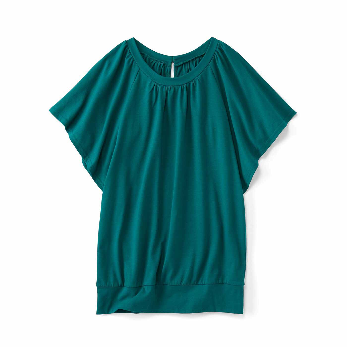 frauglatt|フラウグラット　ひらり涼やかフレアー袖のきれい見えロングTシャツ〈吸水速乾〉の会|〈グリーン〉