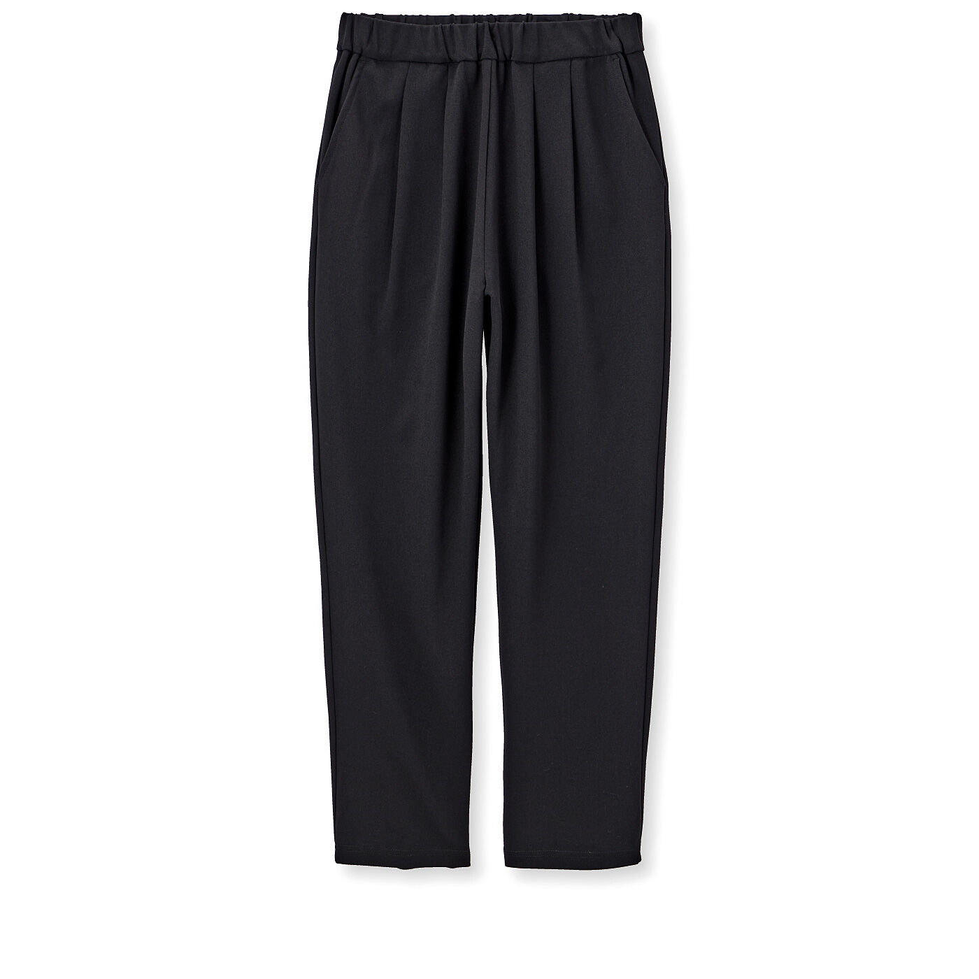 frauglatt［フラウグラット］|フラウグラット　らくして美脚♪ さらり伸びやかジョーゼットカットソーパンツ〈UV対策/吸水速乾〉|〈ブラック〉