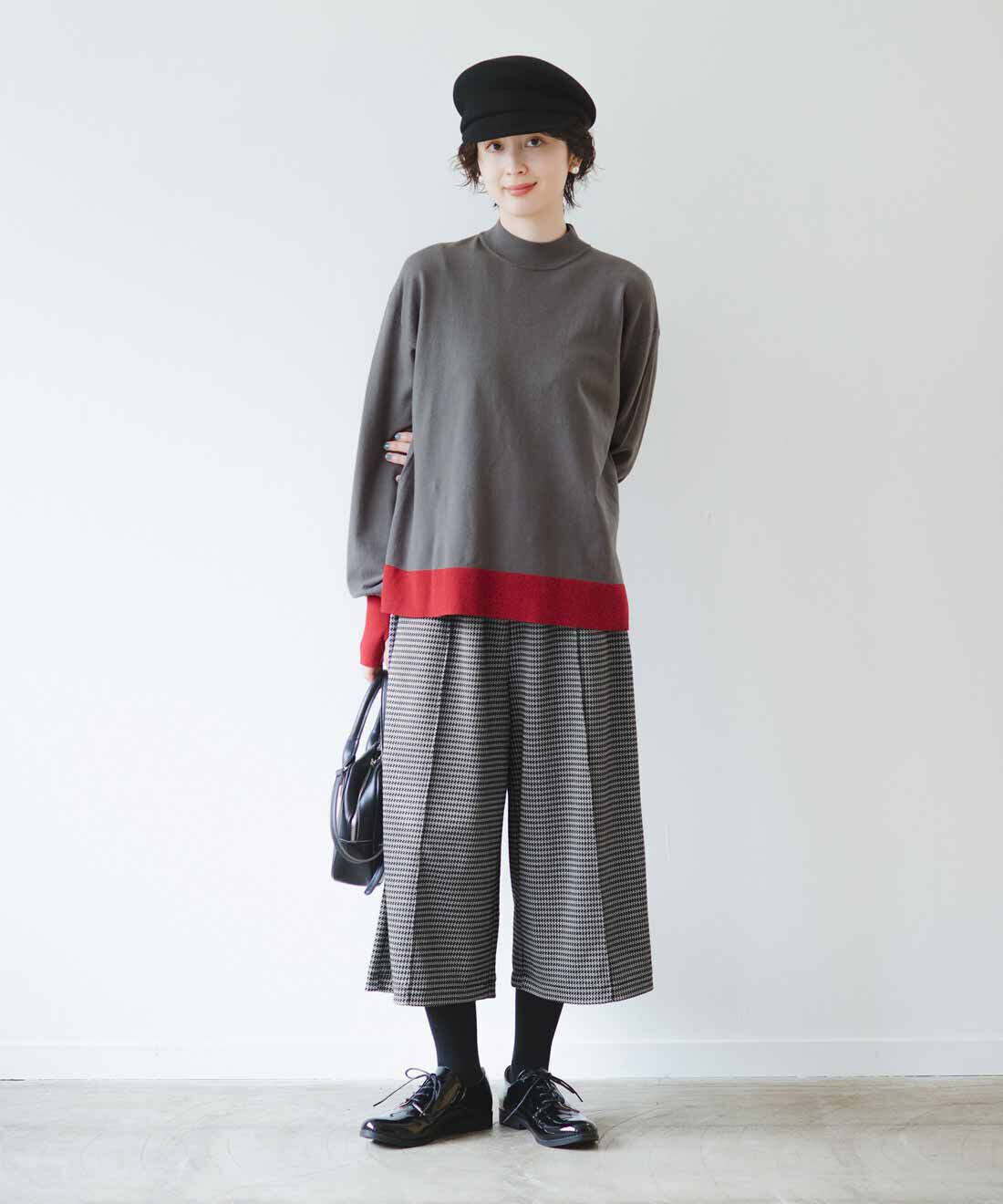 frauglatt［フラウグラット］|きれいめカットジャカード素材クロップドパンツのコーディネート