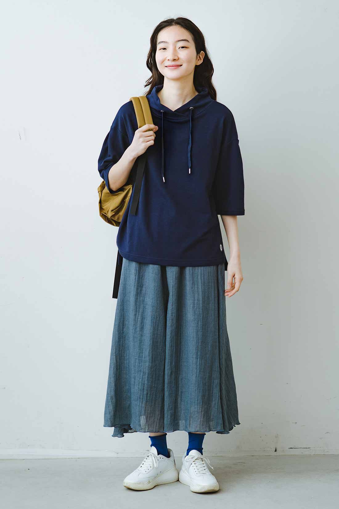 frauglatt［フラウグラット］|フラウグラット　ガーゼのような肌心地♪ 大人のきれい見えやわらかパーカー風トップス〈吸水速乾〉の会