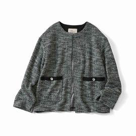 frauglatt | ツイード調カットソーのカーディガン
