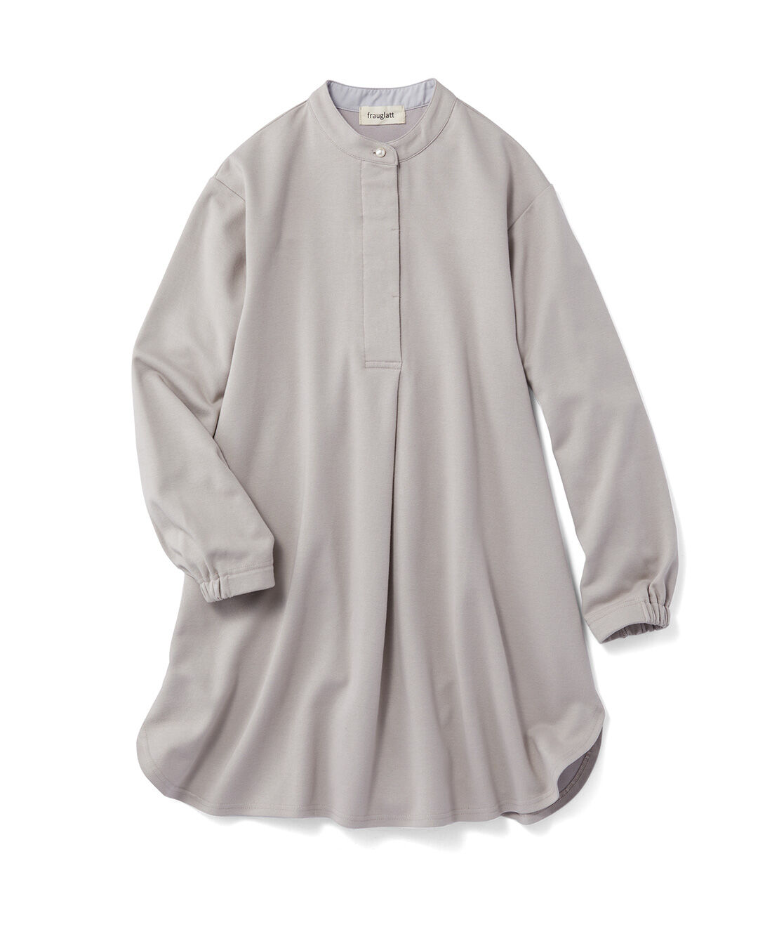 frauglatt|フラウグラット すき間冷え対策♪ 上品シャツ見え 伸びやかな比翼仕立てチュニックの会|〈グレージュ〉