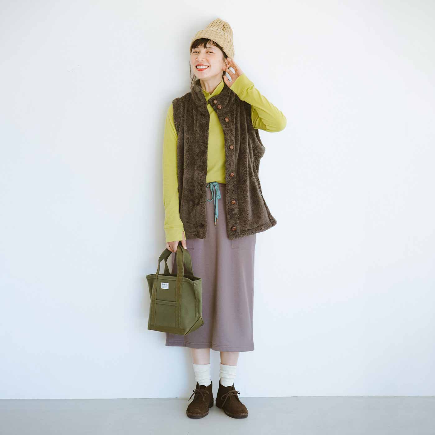 frauglatt|フラウグラット　首もとから腰まであったか♪ すっきりハイネックのふわほわ軽ボアベストの会