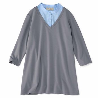 frauglatt | ｆｇシャツ重ね着風カットソーチュニック
