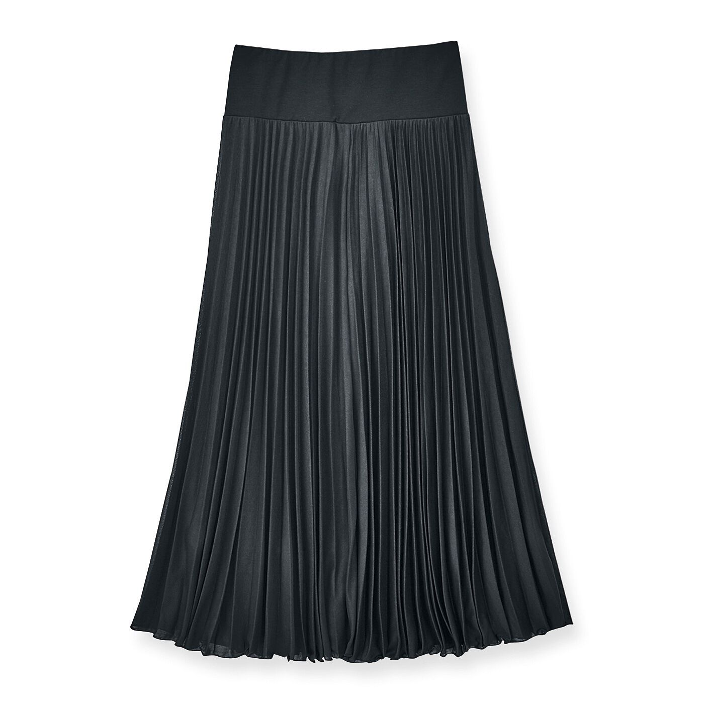 frauglatt|フラウグラット　ウエストらく設計♪　大人のベーシックカラー　薄軽ふんわりプリーツスカートの会|〈ブラック〉
