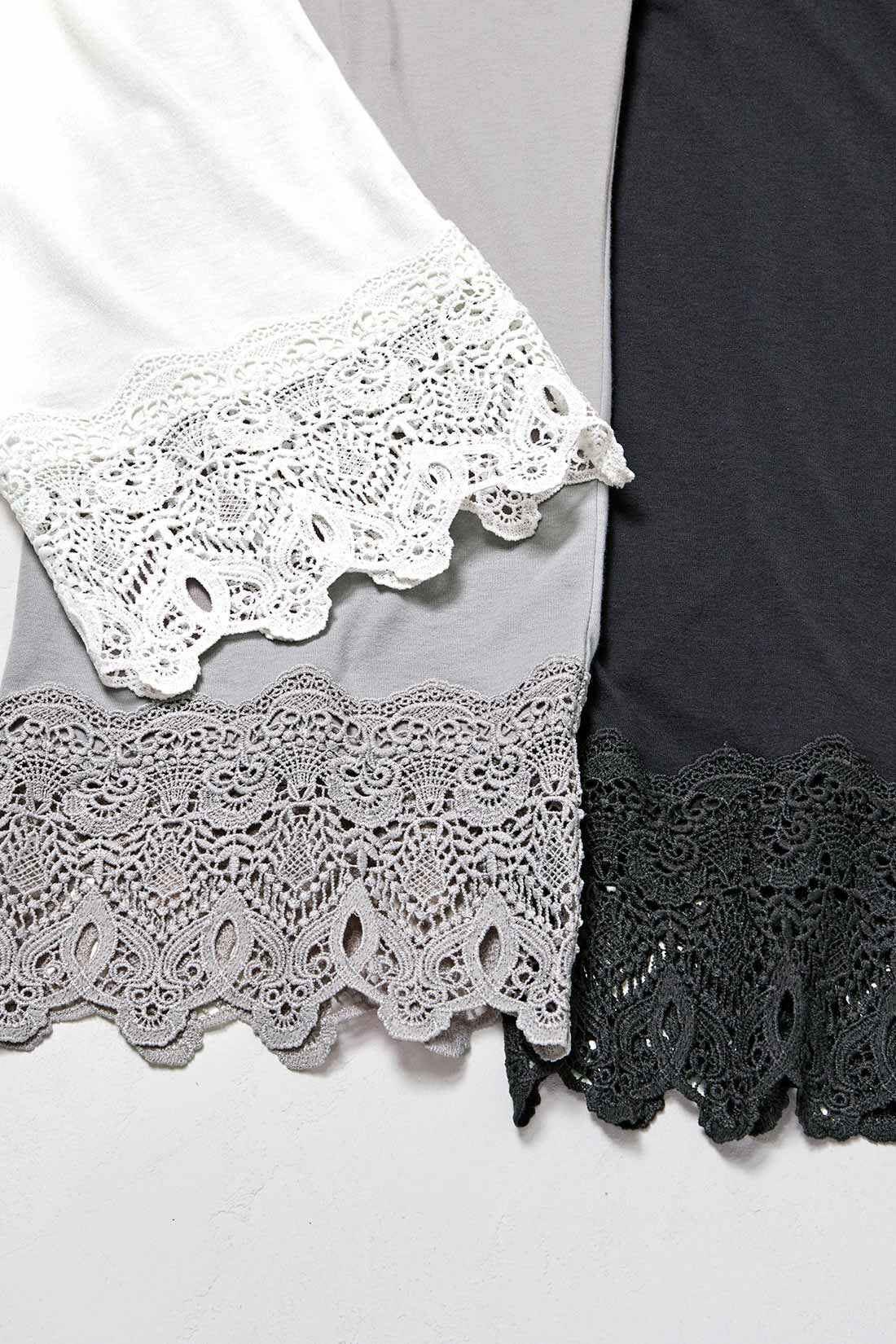 frauglatt［フラウグラット］|フラウグラット　華やかレースが上品♪ 大人の伸びやかなカットソーレギパンツ〈吸水速乾〉の会|【綿混素材・吸水速乾（レース以外）】