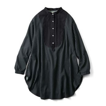 frauglatt | 大人の女史会×frauglattすっきりチュニック〈凛ブラック〉