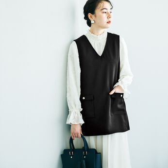 frauglatt | きれいめ素材ベストチュニック