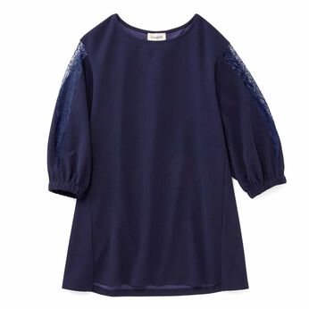 frauglatt | ｆｇ上品な袖レース遣いブラウスチュニック