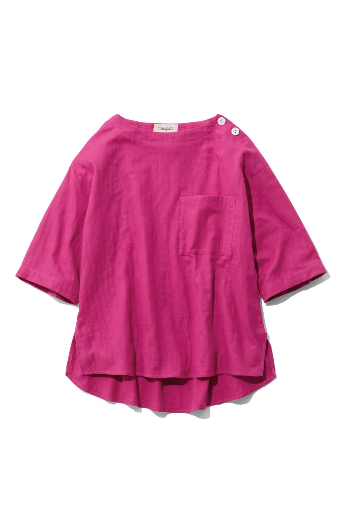 frauglatt［フラウグラット］|【6月分以降お届け】大人の女史会×frauglatt　ほどよい抜け感で自信をまとう 華奢（きゃしゃ）見えダブルガーゼトップス|〈マチュアローズ〉