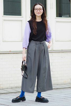 frauglatt | ｆｇきれい見えセミワイドパンツ〈撥水〉