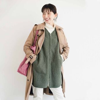 frauglatt | ライナーにもなる 上品ボアロングベスト