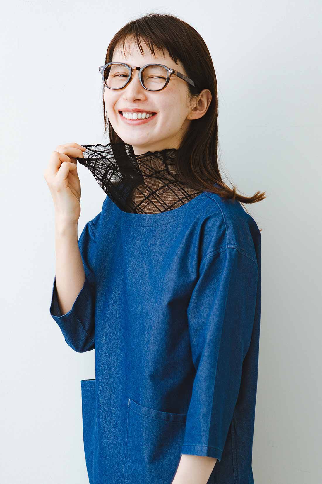 frauglatt［フラウグラット］|フラウグラット　首もと華やか♪ 着脱らくちんなやわらかチュール付け衿の会|伸びやかだから、パッとプラス♪