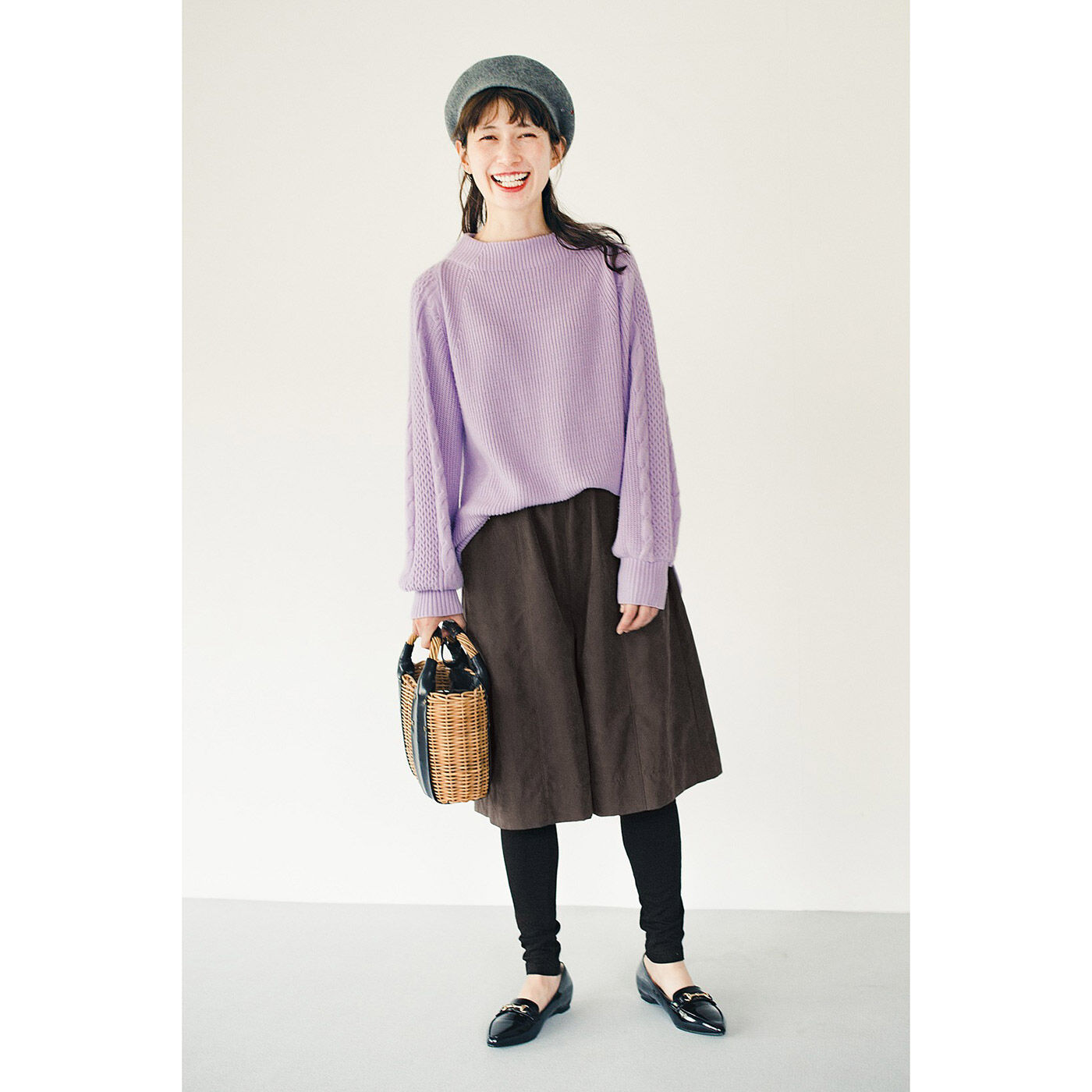 frauglatt|フラウグラット　編み柄ですっきり見え やさしいカラーのふわもっちり ぷっくり袖ニットの会