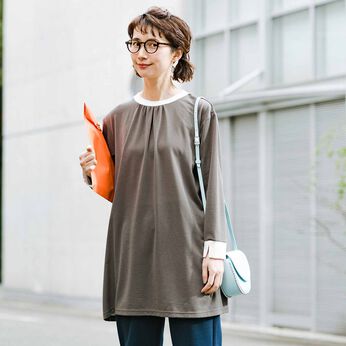 frauglatt | クレリックシャツ カットソーチュニック