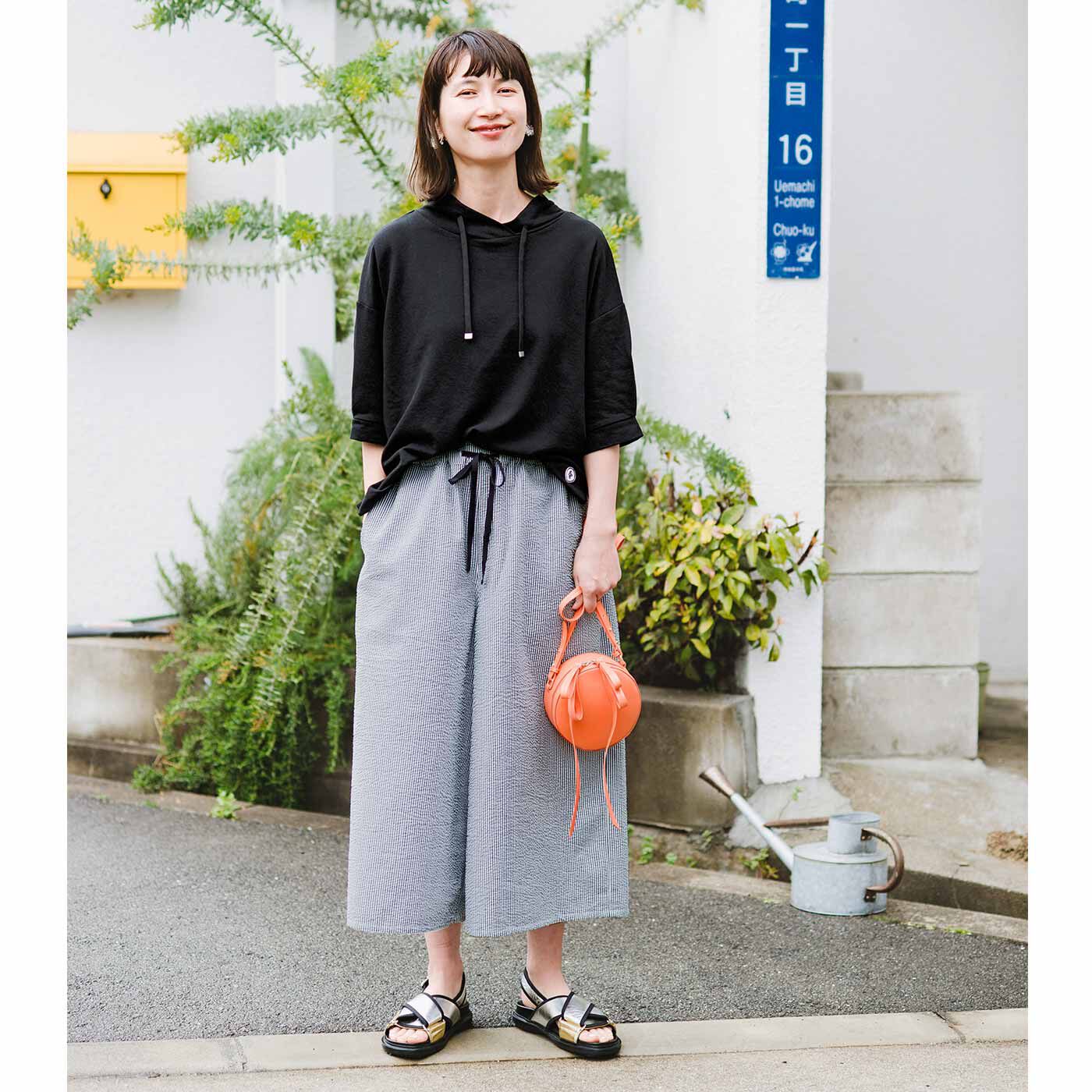 frauglatt［フラウグラット］|フラウグラット さらぽこサッカーストライプが涼やか♪ スカート気分のキュロットパンツの会