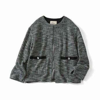frauglatt | ｆｇツイード調カットソーカーディガン