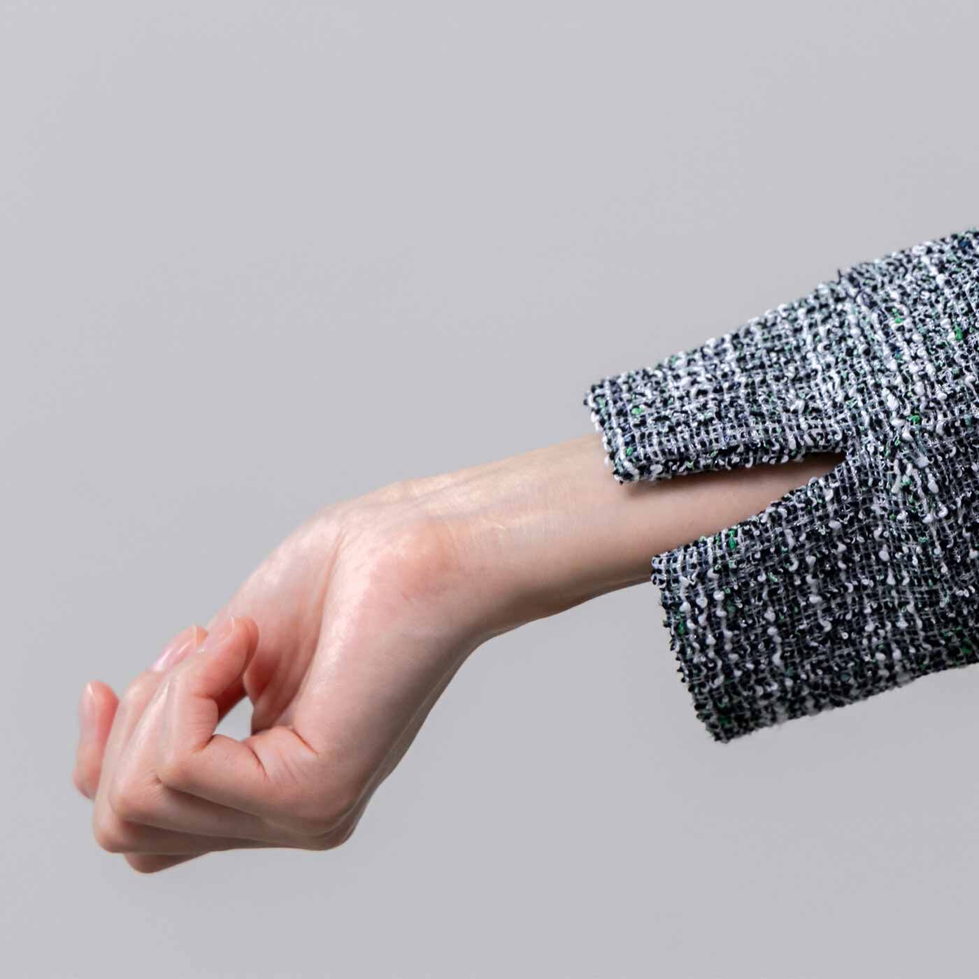 frauglatt|フラウグラット　上品華やかきちんと見え♪ 大人ツイード調カットソーのジャケット風カーディガンの会
