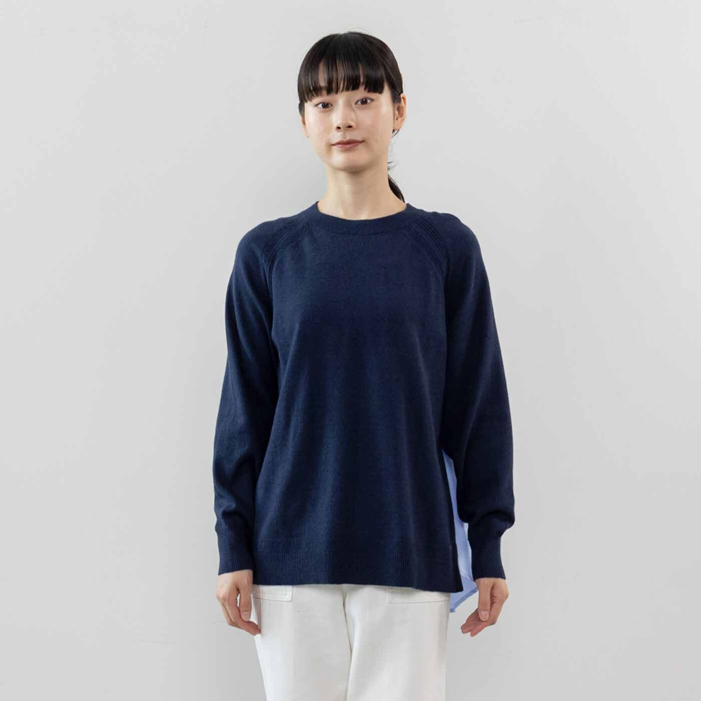 frauglatt［フラウグラット］|フラウグラット　一枚でブラウスコーデ気分 大人のきれい見えニットトップスの会|編み柄がかわいいアクセント。華奢見せ効果も。