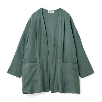 frauglatt | ダブルガーゼロングカーディガン