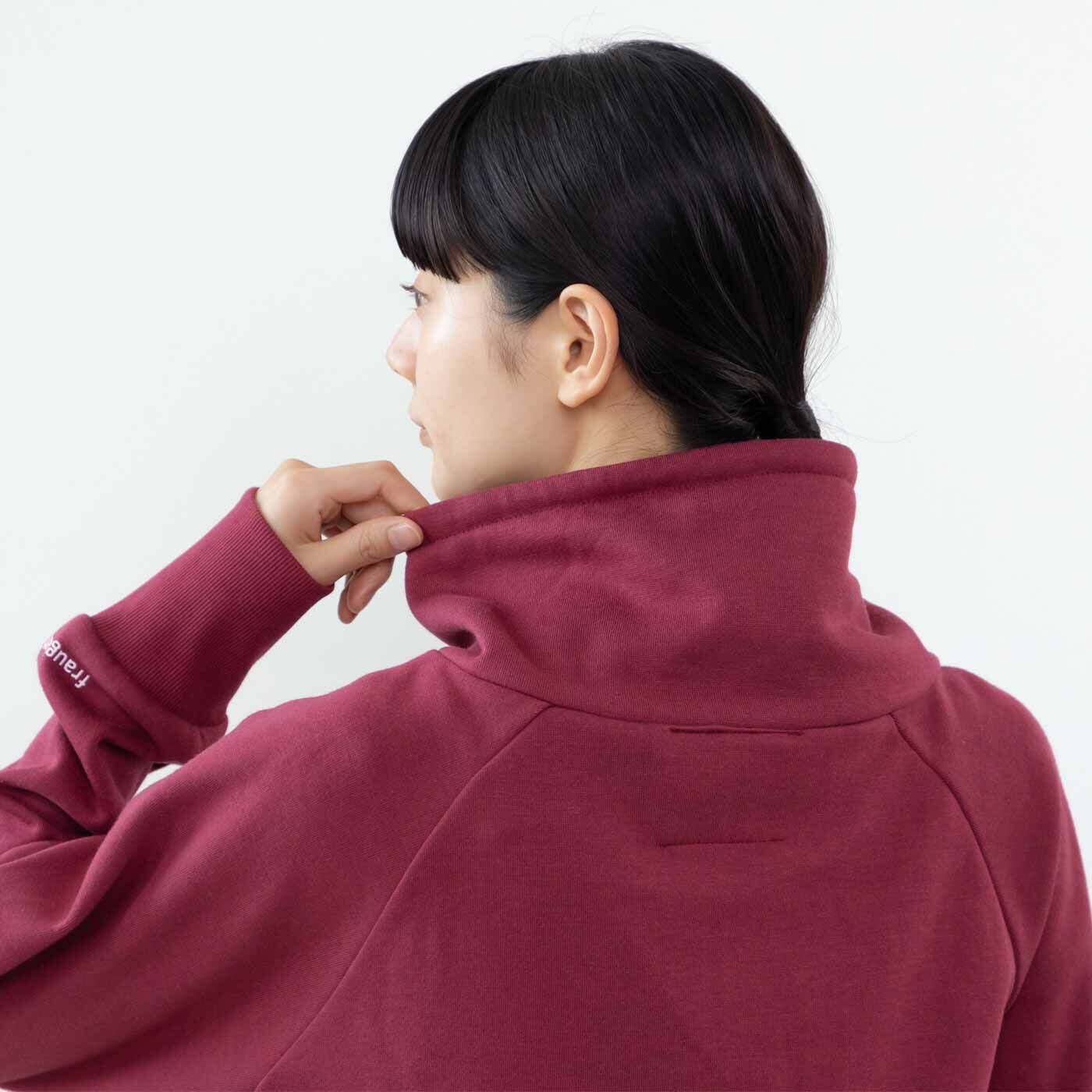 フラウグラット　大人のパーカー風ハイネック♪ すっぽりあったかかるホカ裏起毛チュニックの会