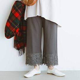 frauglatt | 大人のすそレース裏起毛パンツ