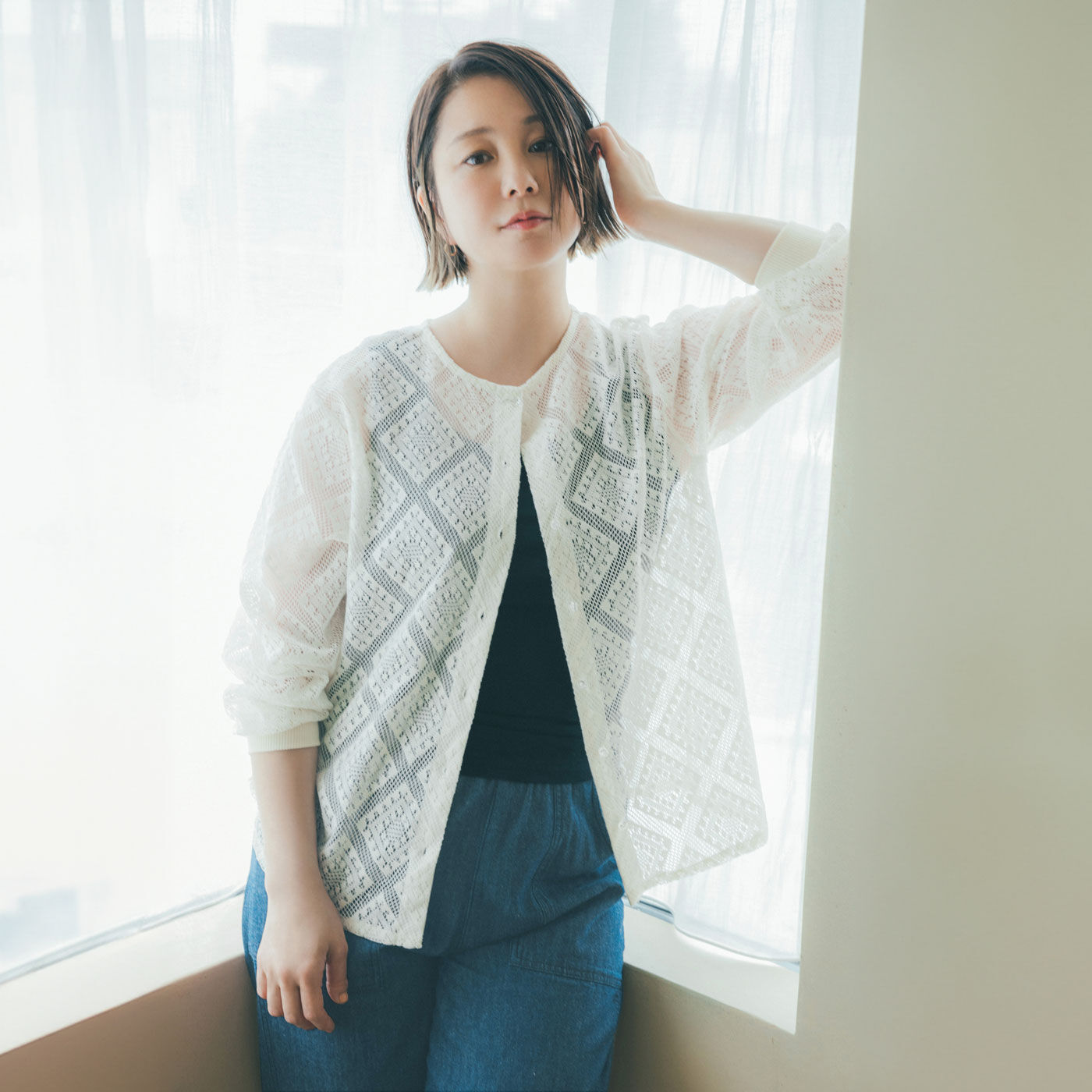 フラウグラット トップスにもなる♪ 大人の2-WAY華やか総レース