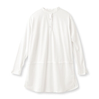 frauglatt | ｆｇ衿いろいろシャツ風ホワイトチュニック