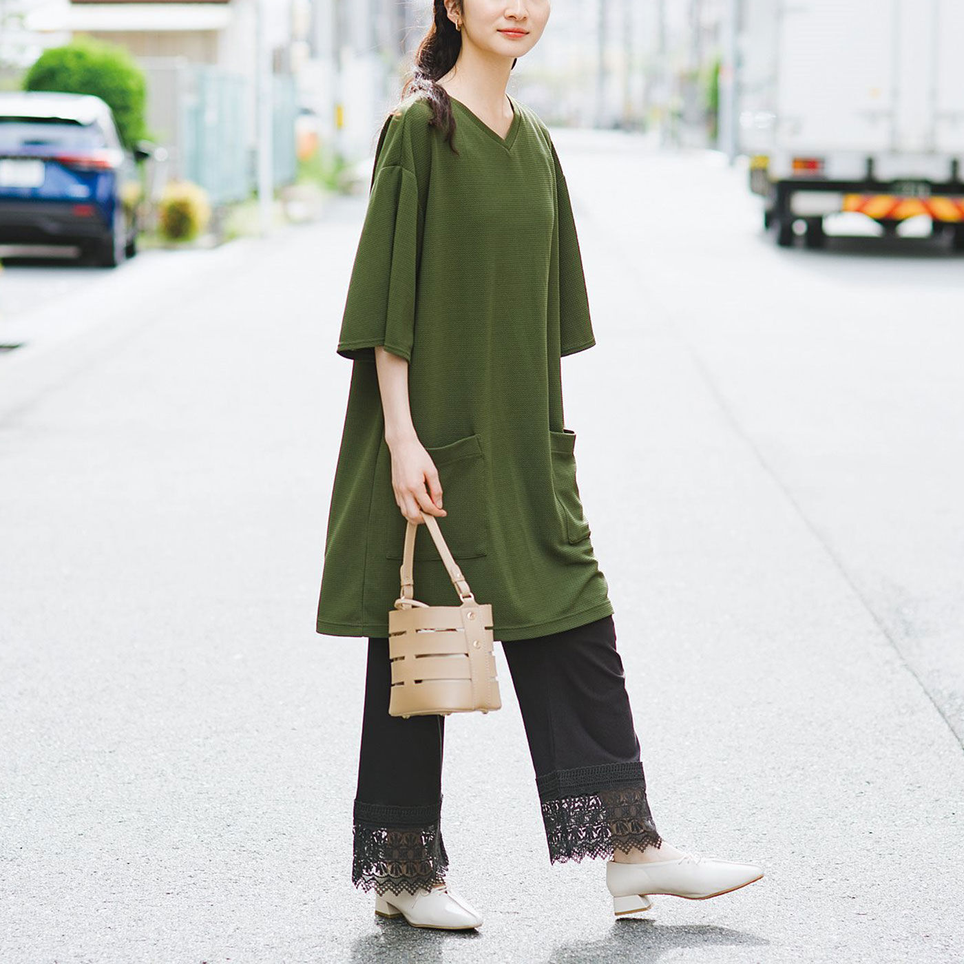frauglatt［フラウグラット］|フラウグラット　さらり快適♪すとんと決まる　涼やかジャカードチュニック〈吸水速乾/接触冷感〉の会
