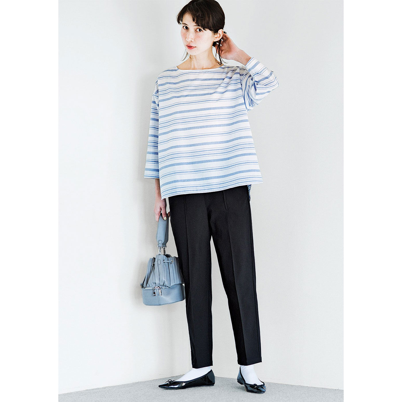 frauglatt［フラウグラット］|フラウグラット　オンオフ頼れるブラック♪ 涼やか美脚のゆるテーパードストレッチパンツ〈ＵＶ対策/接触冷感〉