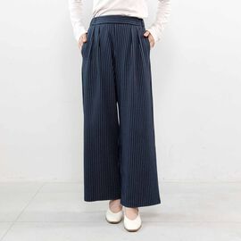 frauglatt | 上品ストライプのセミワイドパンツ