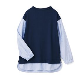 frauglatt | ボトルネックシャツ重ね着風トップス