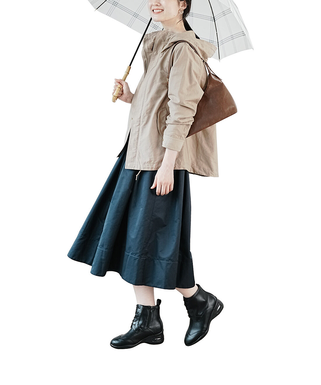 frauglatt［フラウグラット］|フラウグラット　晴雨兼用♪　レースアップ風で上品すっきり見え　履きやすさ５つ星ブーツ〈ブラック〉