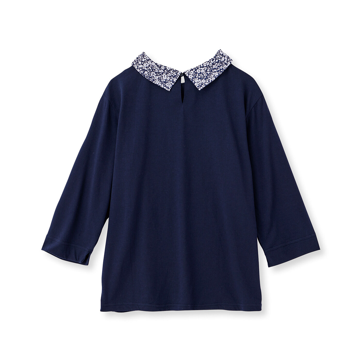 frauglatt［フラウグラット］|フラウグラット　首もと華やか♪ 小花柄衿のきれいめカットソートップス〈吸水速乾〉の会|BACK