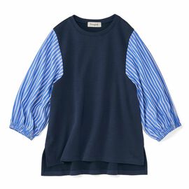frauglatt | ｆｇ袖ストライプトップス〈吸水速乾〉