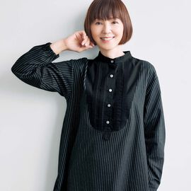 frauglatt | 大人の女史会×frauglattすっきりチュニック〈凛ブラック〉