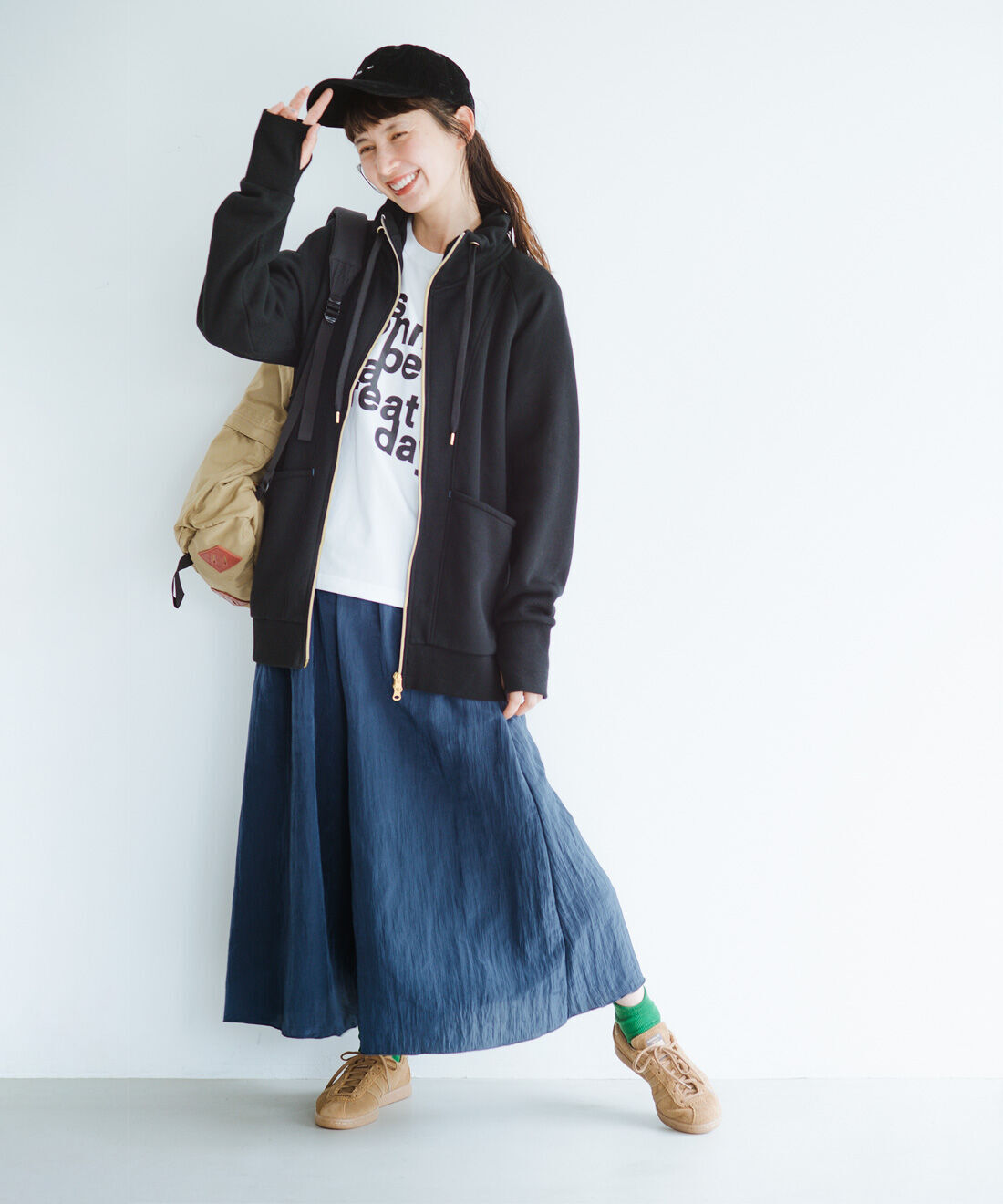 frauglatt［フラウグラット］|セミワイドシルエットのかるホカ裏起毛パンツのコーディネート