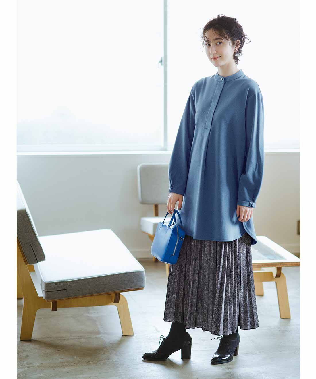 frauglatt|フラウグラット すき間冷え対策♪ 上品シャツ見え 伸びやかな比翼仕立てチュニックの会